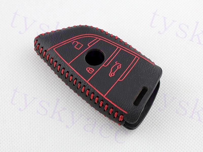 Funda de cuero con soporte para llave para BMW X1 X5 X6 F15 F16 F48 Foto 3 de 4