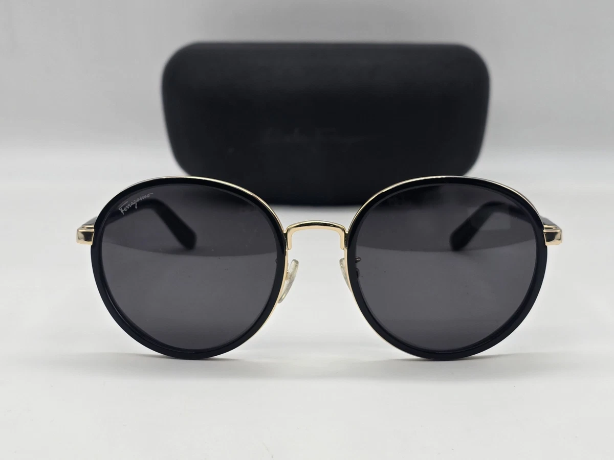 Salvatore Ferragamo Black Round Sunglasses for Women for sale | eBay