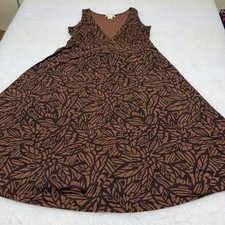 Michael Kors Women’s Brown Floral Sleeveless V-neck Dress Size 1X