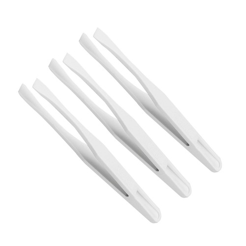 Pinzetta in plastica lunghezza 4,7" strumento di raccolta punta piatta antistatica 3 pezzi - Foto 1 di 5