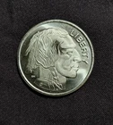 1 Oz Ounce Round. 999 Pure Silver Buffalo Nickel Design In Holder