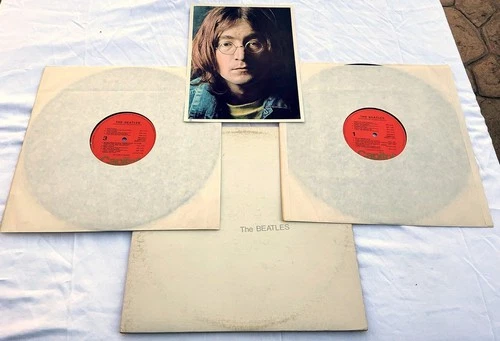 BEATLES White Album 2 LP 33RPM Records CAPITAL SWBO 101 Orange Label 4 Posters