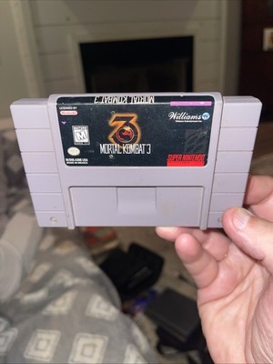 Williams Mortal Kombat 3 Nintendo SNES Game Cartridge Fighting Tested Free ship