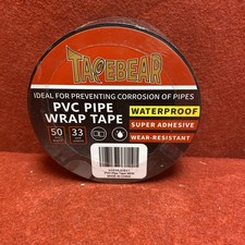 TAPEBEAR schwarz PVC Korrosionsschutz Rohrwickelband wetterfest 33m x 50mm