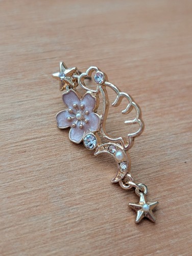 Gold And Pink Sakura Earrings