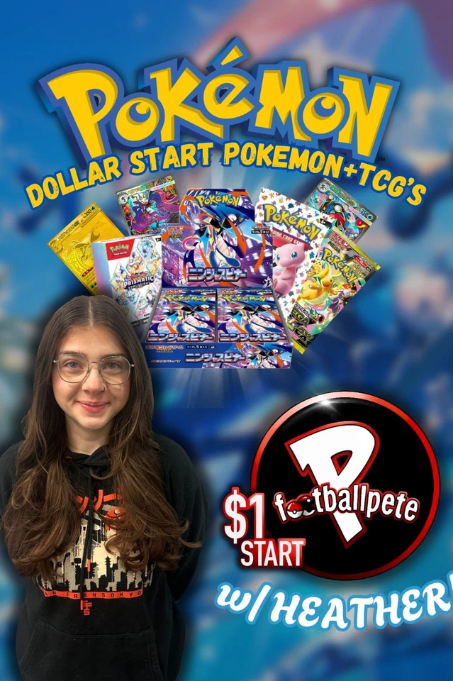 💥$1 START POKEMON + TCG RIPS💥W/HEATHER
