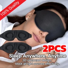 2PCS Sleep Mask for Side Sleeper, Light Blocking Sleeping Eye Mask for Women Me