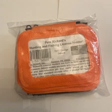 12 Pack - Pete Rickard's Hunting & Fishing License Holders / Blaze Orange 154D