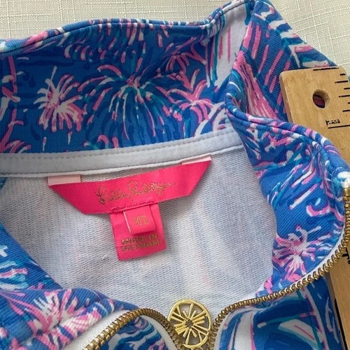 Lilly Pulitzer Blue and Pink Tropical Print Top image 8