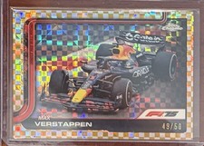 Max Verstappen 2025 Topps Chrome Gold  Checker Refractor  F-1 Red Bull Sp #/50