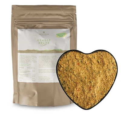 ROYAL SPICE Gemüsebrühe mit Einlage, ohne Zusatzstoffe, Glutamat, Hefeextrakte. Natürlich