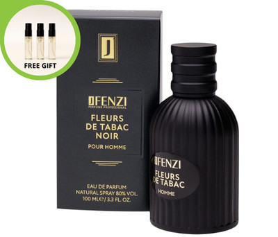 Jfenzi Fleurs de Tabac Noir EDP 100ml Eau de Parfum für Herren + 3 Proben gratis
