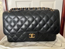 Chanel Jumbo Classic Double Flap Bag in Caviar Gold Hardware