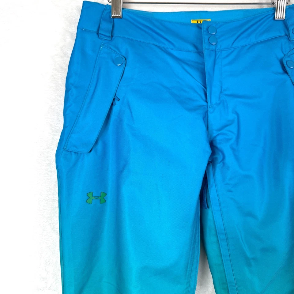 Under Armour Storm Primaloft Ombre Snowboard Ski Snow Flared Pants S Blue Green - Image 3 of 4