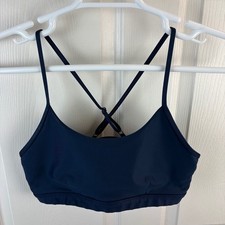 Alo Airlift Intrigue Sports Bra Blue Large L No Padding Women's