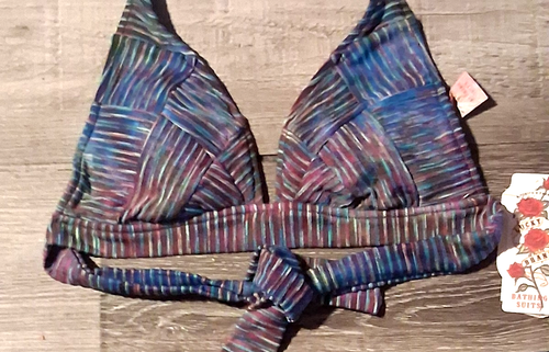 Lucky Brand Bikini Swimsuit Halter Tie Dye Small Medium NEW w/ Tags - Picture 2 of 4