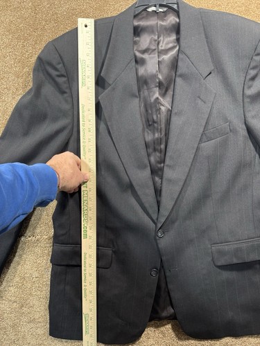 Christian Dior Monsieur Vintage Wool Suit Jacket Black Pinstripe - 46R ? Blazer - Picture 4 of 13