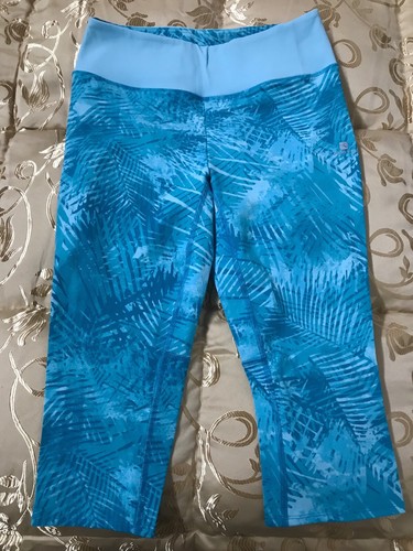 Leggins Palestra Sport Donna Ginocchio Corti Elastici Verde Turchese Nuovi  | eBay