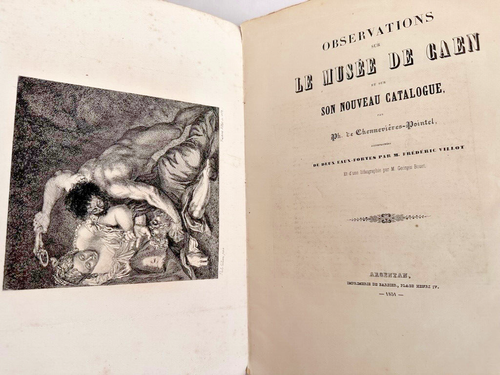 1851 French Art Catalogue (Musée de Caen), Signed Villot Etching, Bouet Litho - Picture 4 of 13