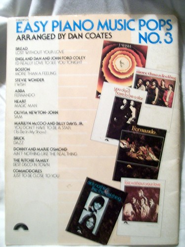 Easy Piano Music Pops No. 3 Arranged by Dan Coates Music/Vocal/Guitar Book - Picture 10 of 10
