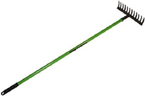 AB Tools Garden Rake Soil Leaves Leaf Raker 12 Teeth Carbon Steel With PVC Grip - Picture 4 of 4