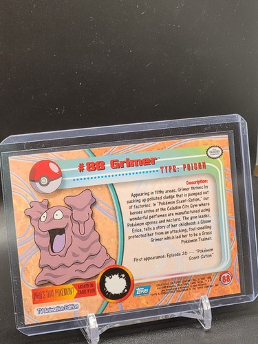 Tarjeta Pokémon Grimer #88 Pokemon Topps Serie de TV 2 Logo Azul - Imagen 2 de 2