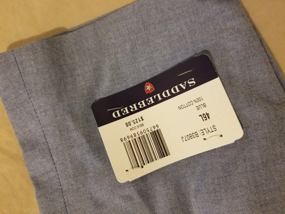 Chaqueta deportiva para hombre nueva Saddlebred 46L azul algodón blazer Foto 3 de 4