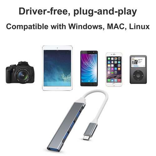 Computer Usb Hub Desktop Usb Hub Ultra-thin 4-port Usb 3.0 Hub for Office - Afbeelding 6 van 15