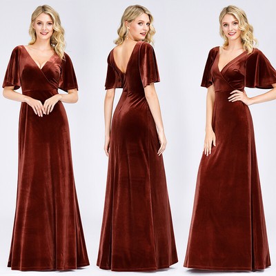 velvet long dresses uk