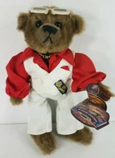 NWT Pickford Brass Button Bears 1970s Disco Themed Nick brown 11.5" teddy bear