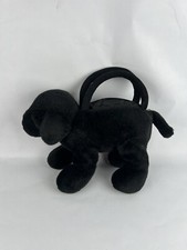 Vintage Russ Black Labrador Plush Handbag Purse Chic