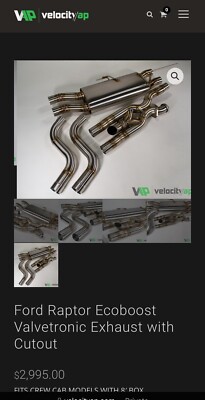 2018 Ford Raptor 3.5L Ecoboost Velocity AP Valvetronic Exhaust