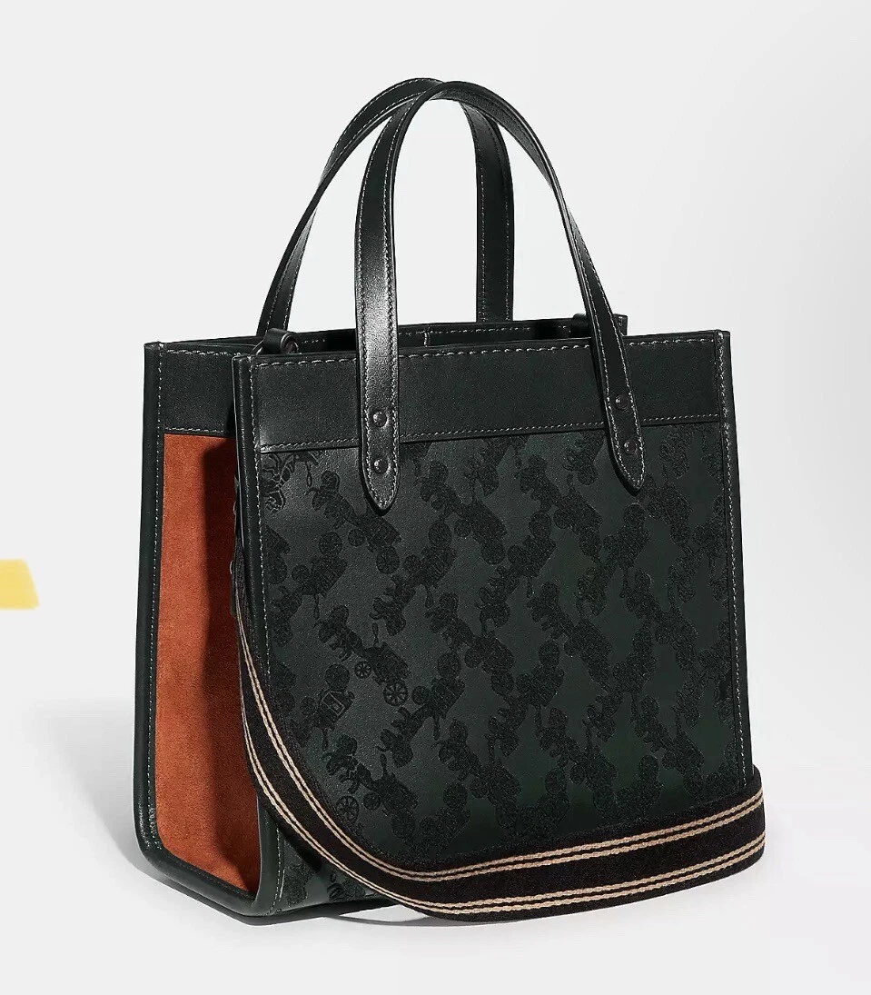 Coach Women's Field Tote 22 With Horse And Carriage Leather/Suede Amazon  Green | eBay