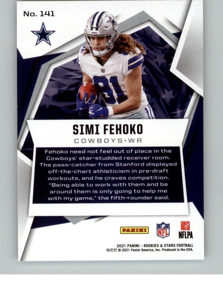 2021 Panini Rookies & Stars Simi Fehoko 141 RC Dallas Cowboys | eBay