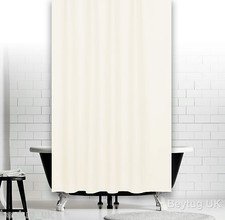 Light Cream Fabric Shower Curtain, Weighted Hem, Extra Long, Different Sizes