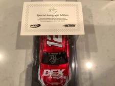 RYAN BLANEY AUTOGRAPHED 2018 FORD DEX IMAGING LIQUID COLOR DIECAST W/COA & CARD