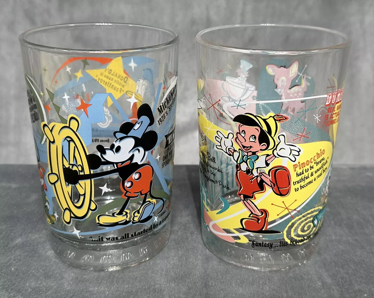 VINTAGE CLASSIC MICKEY MOUSE CLEAR DRINKING GLASS/MUG 'WALT DISNEY