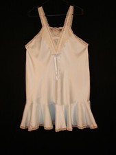 Stevens Light Blue with Lace Trim Size Large Nightgown Gown Made in USA