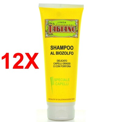 12 X Tabiano Shampoo Mit Biosulphur 250 Ml Tube - SpezialitÄt Von Salsomaggior