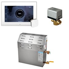 Mr Steam MSSUPER1 10kW Steam Shower w/iSteamX Ctrl-Wht Brushed Nkl max 339CuFt 