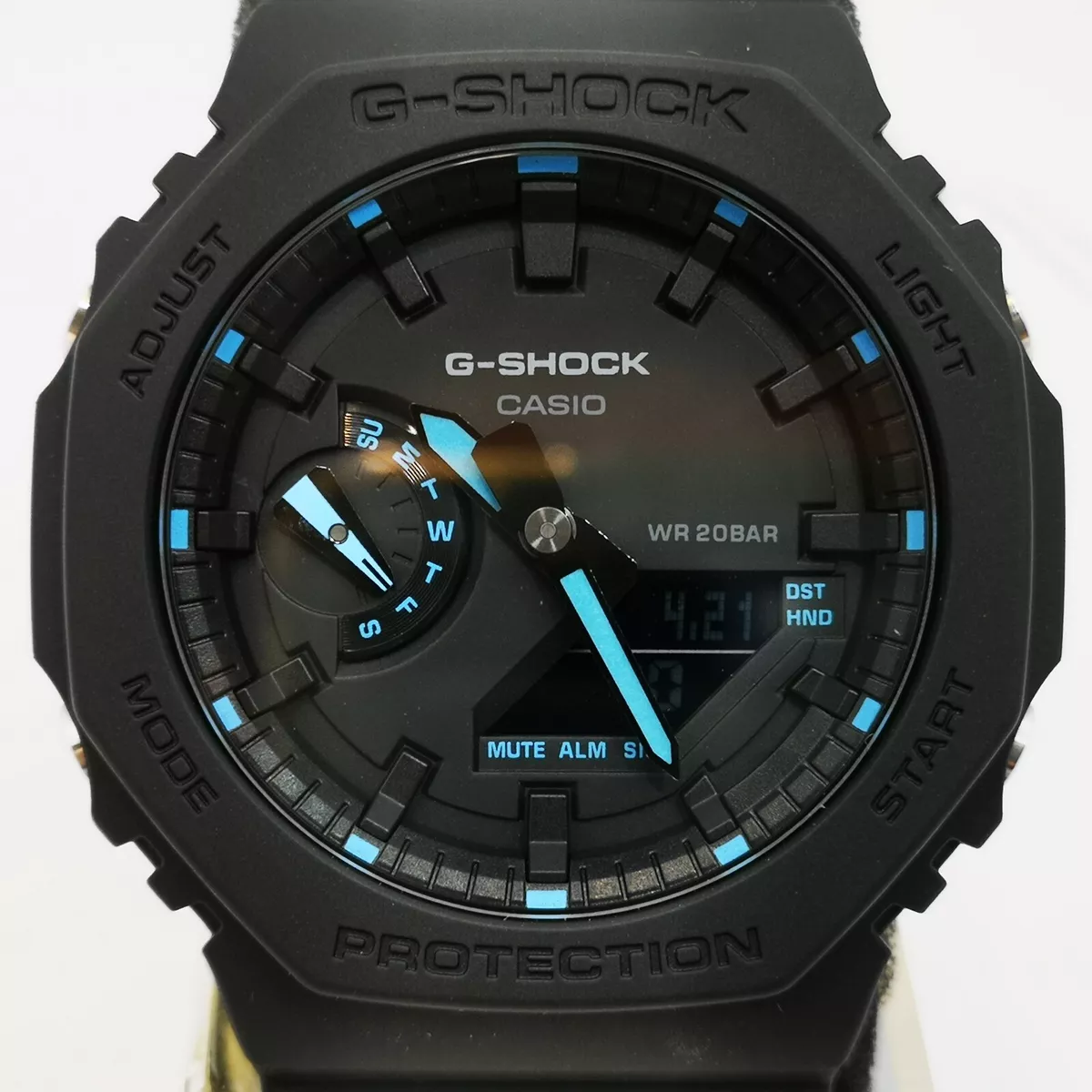 CASIO G-SHOCK GA-2100-1A2 Black Tiffany Blue Men's Watch New in Box