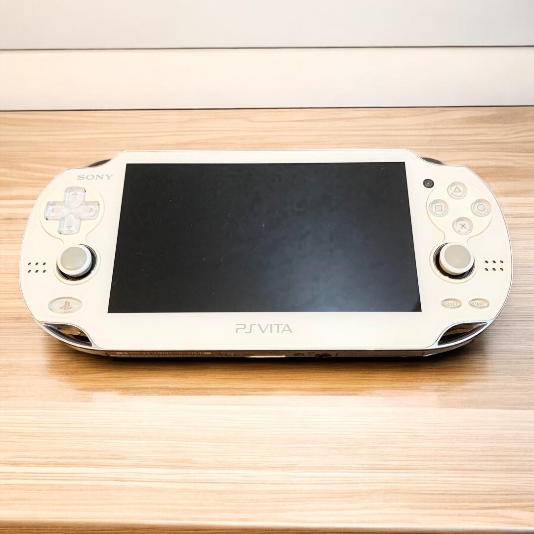 【美品】PSVITA PCH-1000 ホワイト PlayStation PS Vita Wi-Fi Crystal White PCH-1000 ZA02 SONY Console