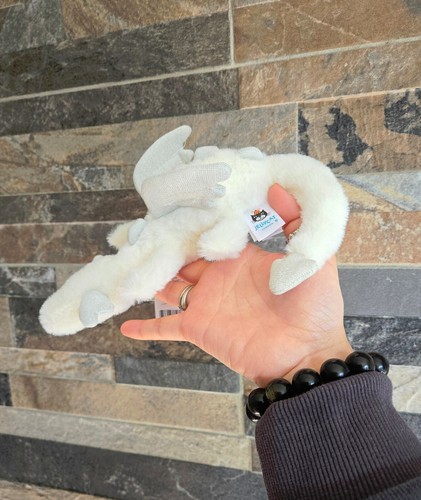 JELLYCAT FLUFFY WHITE SNOW DRAGON COLLECTIBLE BAG CHARM PLUSH CUDDLY TOY KEYRING - Picture 7 of 24