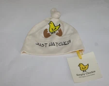 Simple Chickie Organic Cotton Baby Hat Just Hatched Unisex ~ NWT