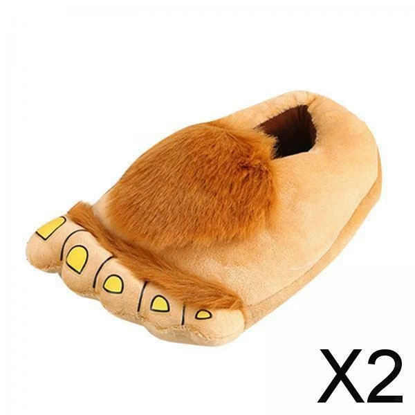 2X Peloso Peluche Hobbit Piedi Pantofola Avventura Costume Furry