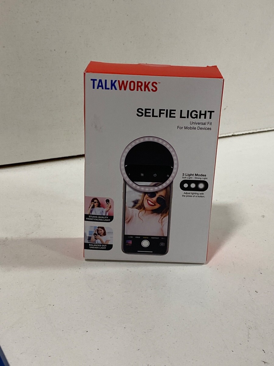 Talkworks Selfie Ring Light Universal Fit For Mobile Devices black