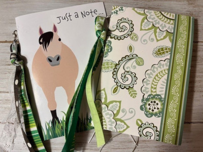 2 Greeting card  blank Junk Journal Handmade Booklet Gift Book + Ephemera a