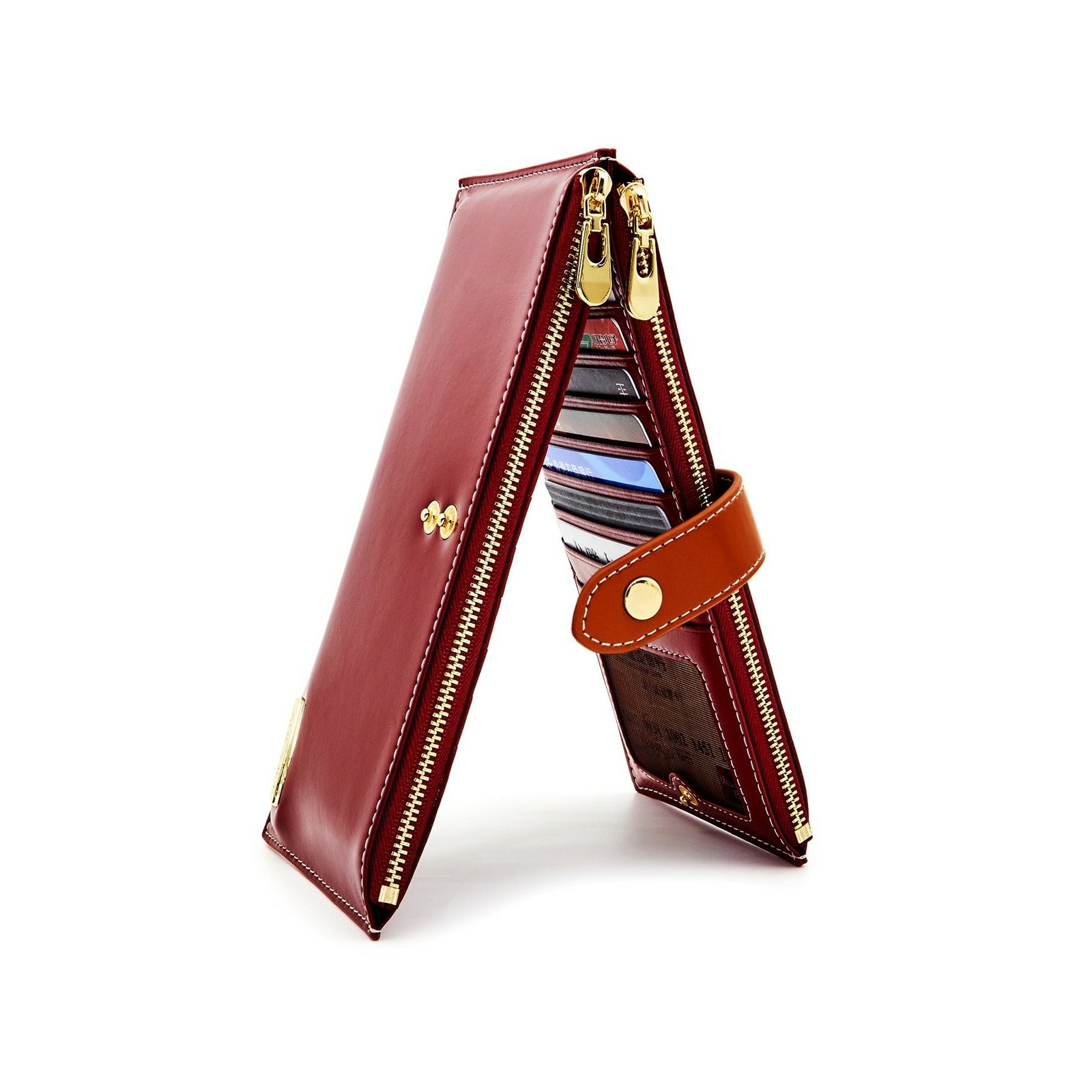 ANDOILT Women's Genuine Leather Wallet RFID Blocking Credit Card Holder