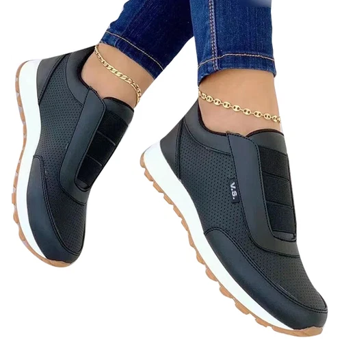Womens Breathable Non-Slip Walking Shoe Walking Comfort Low Top Sneakers Work - Foto 4 di 15