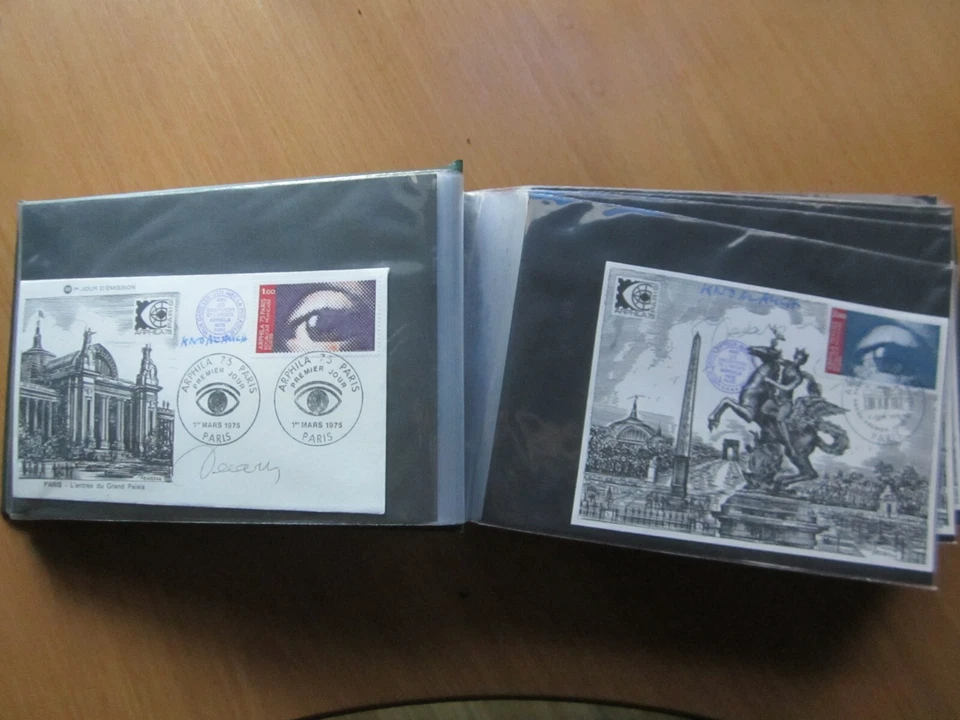 DESTOCKAGE : COLLECTION 68 LETTRES + CARTES ARPHILA - DONT 23 SIGNEES - Photo 3/4